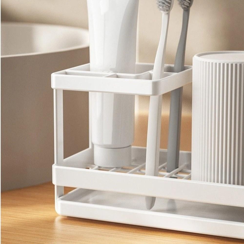 Stainless Steel Toothbrush Holder Rust-Resistant Toothpaste Holder New Bathroom Organizer  Bathroom