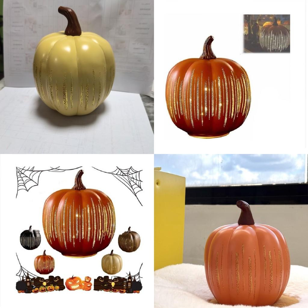 Halloween Pumpkin Resin Figurine With Modern Style For Festive And Event Decor
