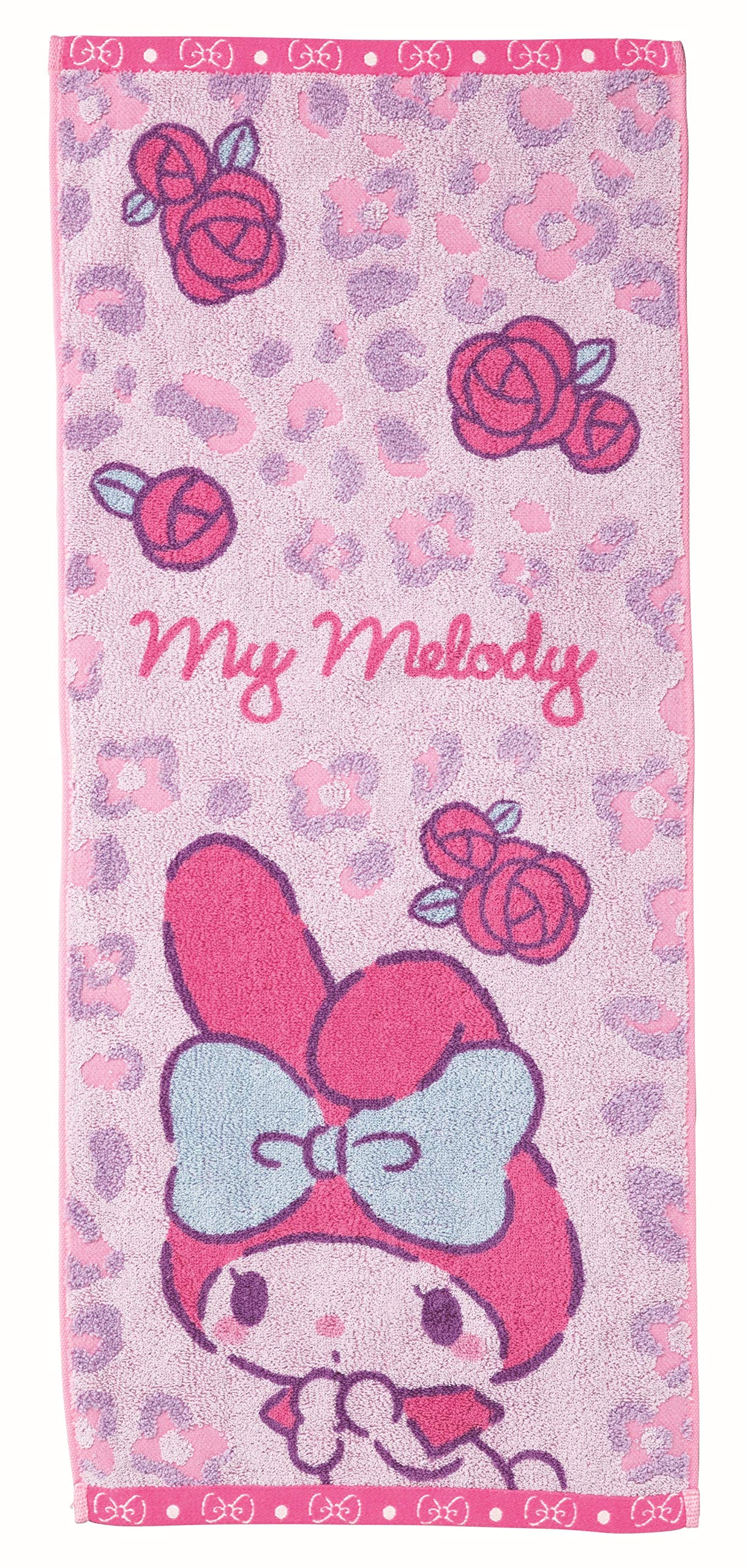 

Marushin Face Towel Sanrio My Melody 34 x 80cm Flower Leopard Cotton 3005042900 100%