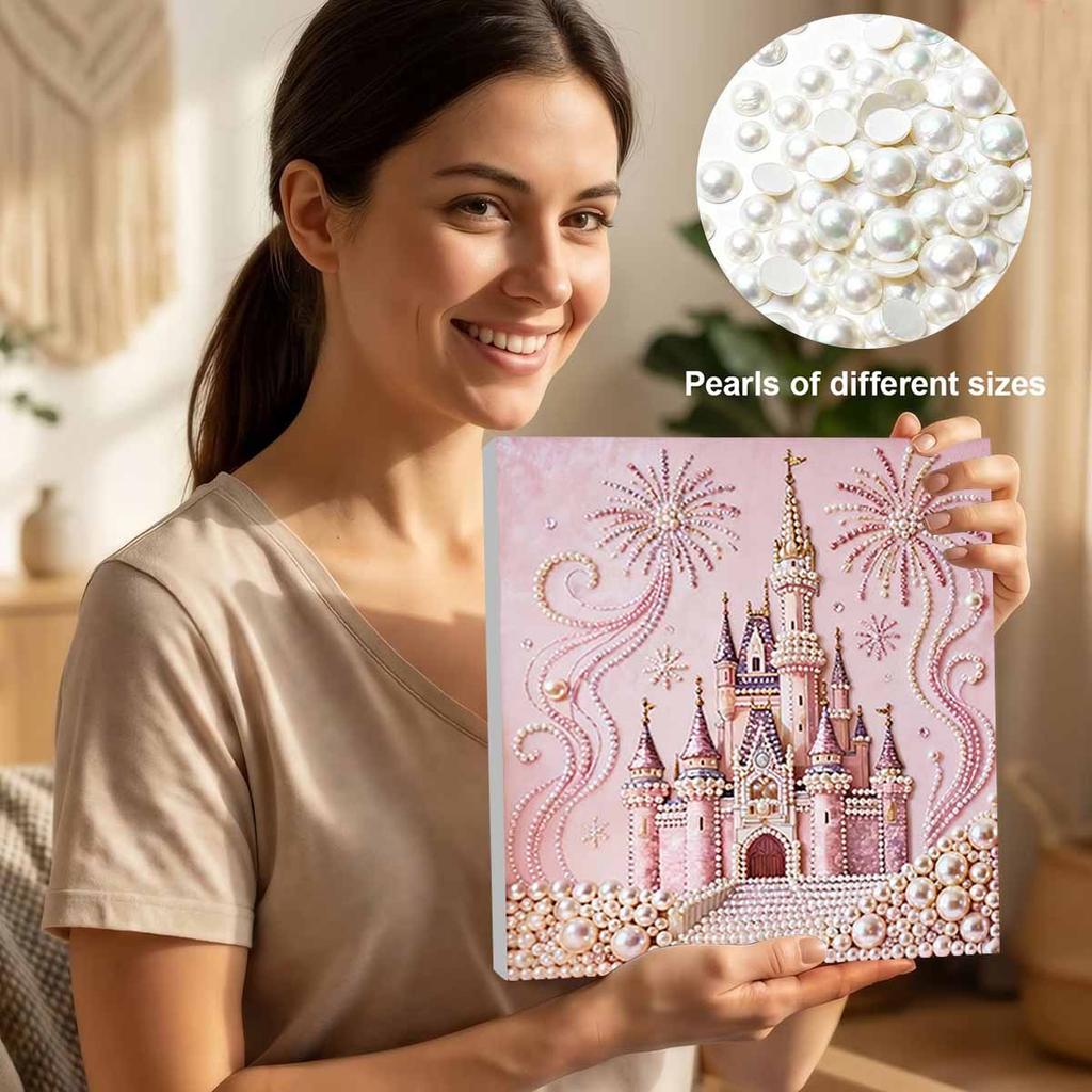 Schloss Voll 5D DIY Perlen Edelstein Kunst Diamant Malerei Kits für Erwachsene/Anfänger Geschenkidee Heimdekoration 15,7x15,7 Zoll