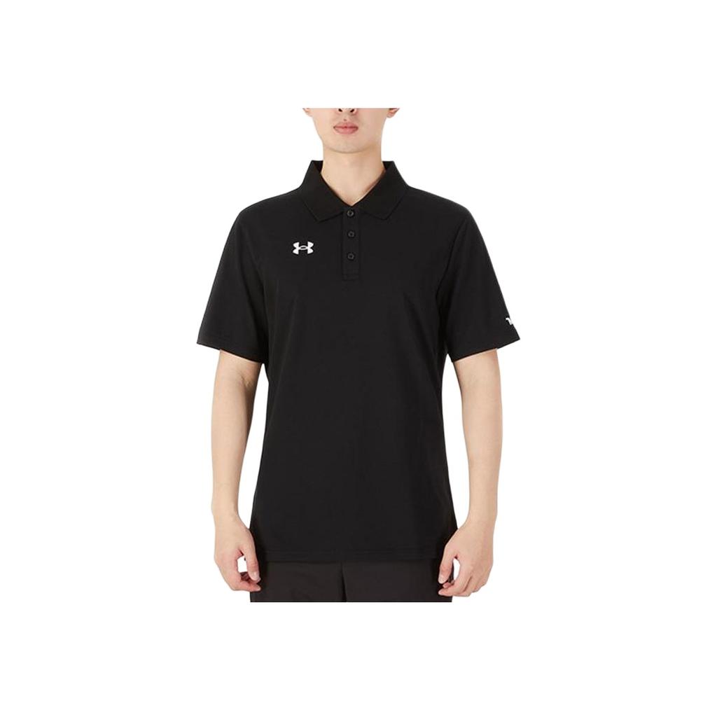 Under Armour Sports Collar Training Short Sleeve Polo Shirt Men Tops Black 21500536-001