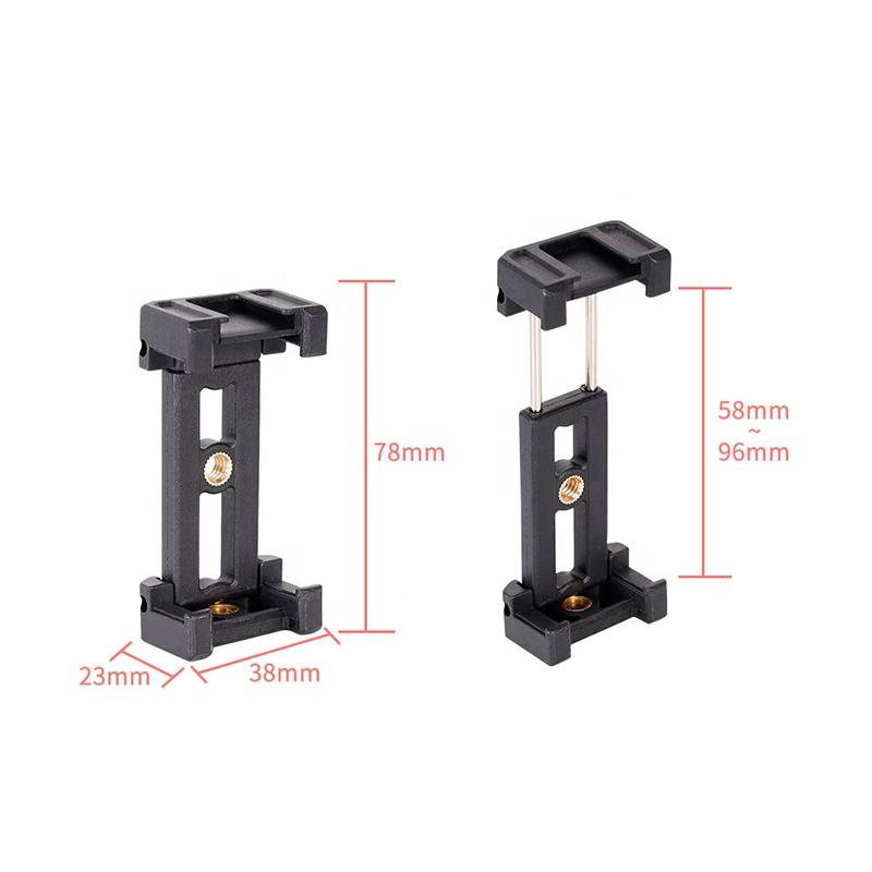 Takenoken Foldable Mobile Phone Clip Holder Plastic Camera Mount and Tripod Mount Hot Shoe Retaining Clamp for Cell Phone