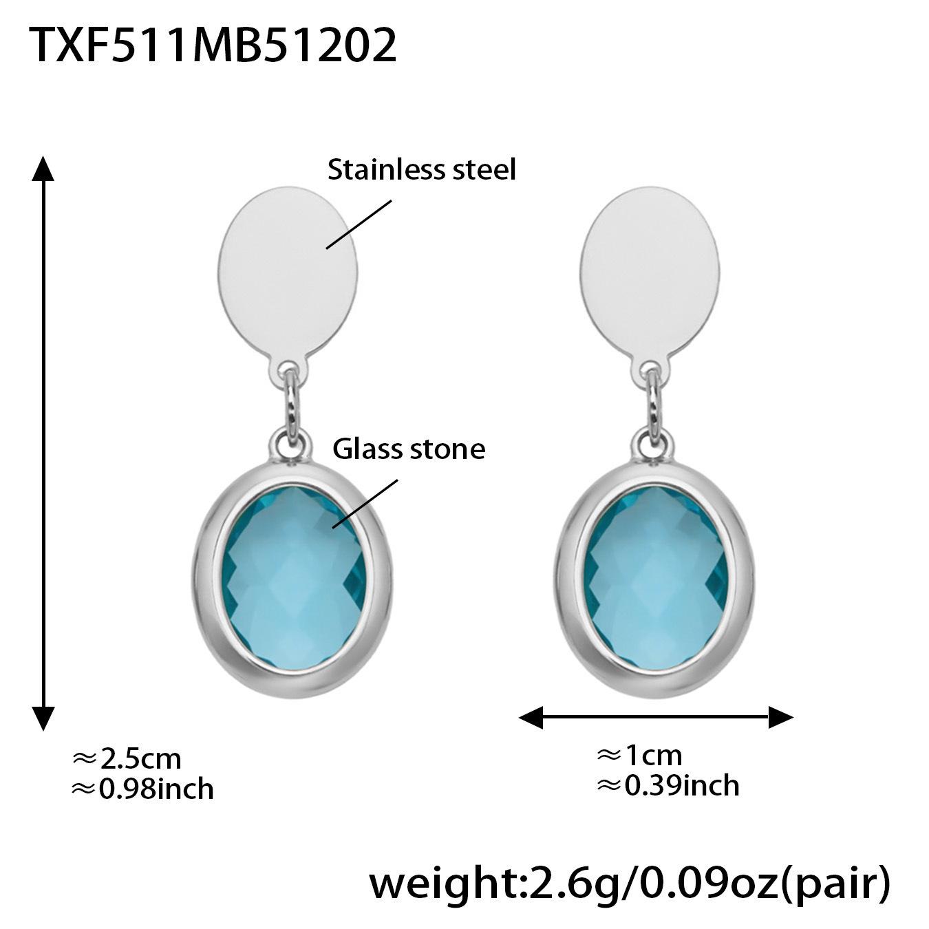 Bright Oval Glass Stone Jewelry Set: 18k Gold-Plated Earrings, Bracelet & Necklace in Fashionable Light Luxury Design