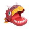 Finger Biting Prank Toy Dinosaur Shaped Interesting Interactive Press Teeth Funny Game for Kids Red