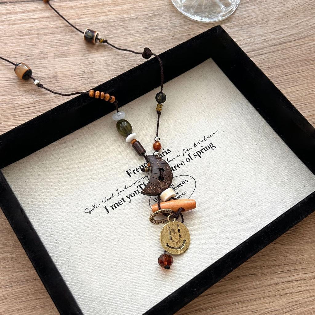 New Chinese Style Retro Design Long Pendant Necklace For Women Sweater Chain