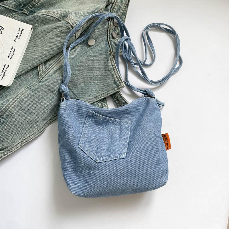 Jeansowa Torba Crossbody na Telefon Komórkowy Mini Torebka Damska Torba na Ramię