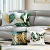 45X45Cm Leaves And Butterflies Pillowcase Sofa Cushion Cover 100% Polyester Living Room Cushion Pillowcase Home Decoration