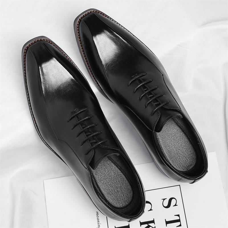 Leisure Walk Men'S Casual Shoes Outdoor Male Oxford Shoes Versatile Formal Dress Footwear Personality Business Shoes Derby Flats