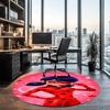 Ladybug Printed Round Rug Carpet Chair Rug Area Rug Entryway Doormats,for Office Chair Living Room Bedroom Kitchen Room.