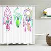 Colorful Feathers Shower Curtain Bathroom Waterproof Polyester Multi-size Bohemian 3D Printing Curtains for Bathroom Shower