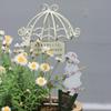 Rustikaler Regenschirm Blumenständer Antik-Finish Eisen Metall Blumenhalter Spitze Rand Gartenstab Balkon Außenbereich