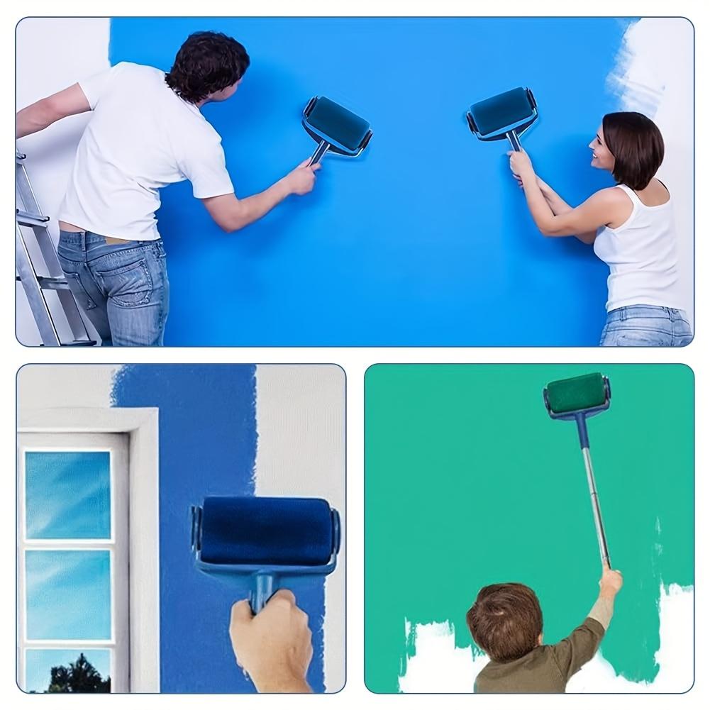 1pc Multi-Surface Paint Roller,Adjustable Telescoping Handle, Ergonomic Grip & Washable Fabric Sleeve,Seamless Transition