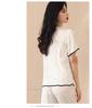 Women's Ice Silk Pajama Set: Short Sleeve Lapel, Korean Style for Spring to Autumn