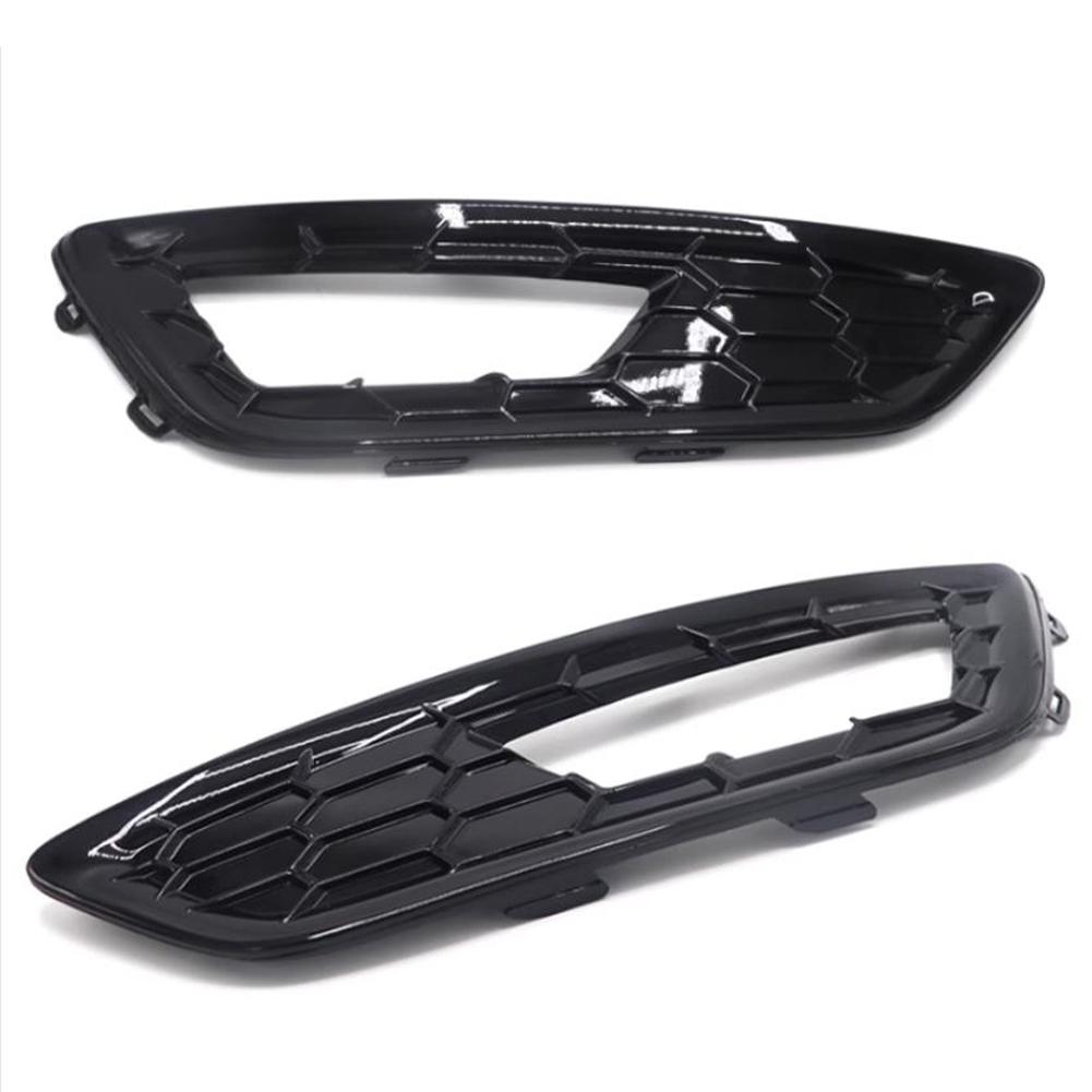 Car Foglight Foglamp Front Bumper Fog Light DRL Daytime Driving Lamp Cover Frame Hood Grille For Ford Focus MK3 2015 - 2018