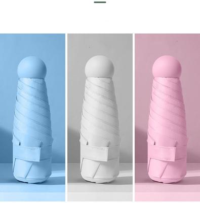 Mini Capsule Umbrella - Dual-Use For Sun & Rain, Wind-Resistant, Sun Protection, Portable For Outdoor Travel