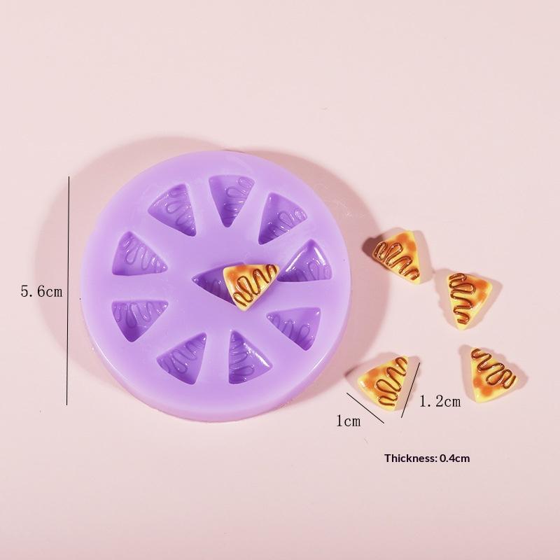 

Mini Food Grade Silicone Mold Hamburger Cheese Bread Fries Shaped Diy Dropped Silicone Mold Handmade Decorating Jewelry Tool A11