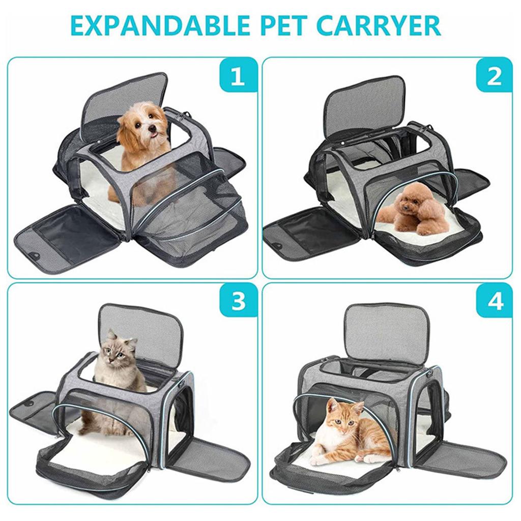 Carrying Pet Carrier Bag for Dogs and Cats, Carrier Bag for Small Dogs Waterproof Pet Expandable Outgoing Tote Bag