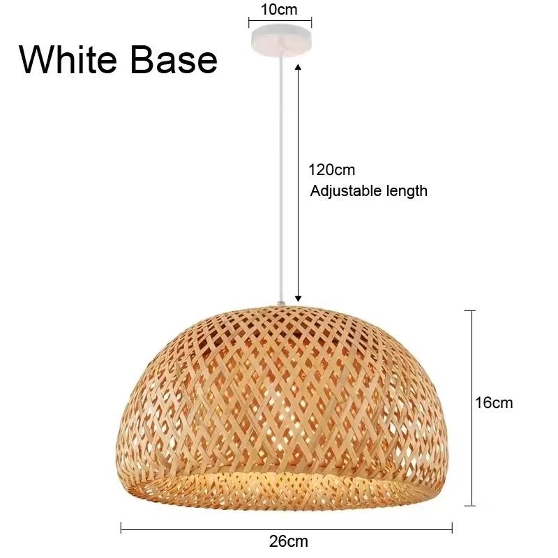Newest Bamboo Pendant Lamp Ceiling Lights Rattan Wicker Lustre Hand Knit Braiding Suspended Home Dining Braided Indoor Decor Hot