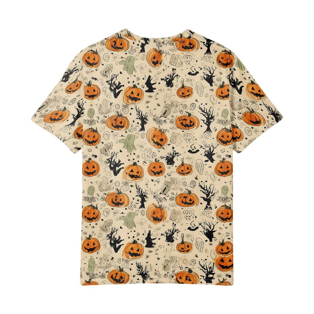 Women's V-Neck Halloween Print Blouse Lightweight Spring Summer Top