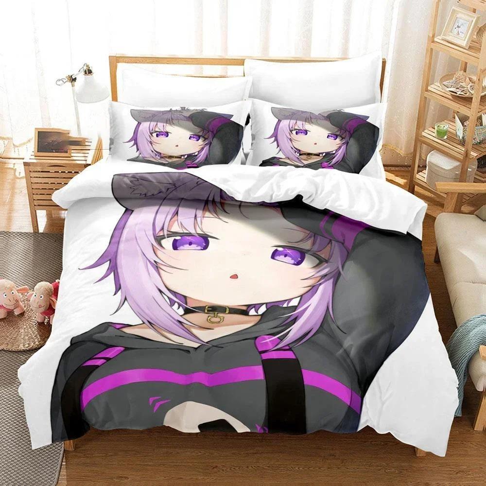 Anime Nekomata Okayu Bedding Set For Bedroom Soft Modern Bedspreads Comefortable Kids Duvet Cover Quilt Cover And Pillowcase