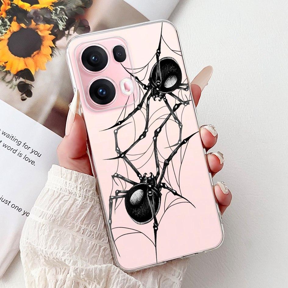 For OPPO Reno13 Pro 5G Case CPH2697 Fashion Flower Butterfly Soft Silicone Phone Cover For OPPO Reno 13 CPH2689 Reno13Pro Bumper