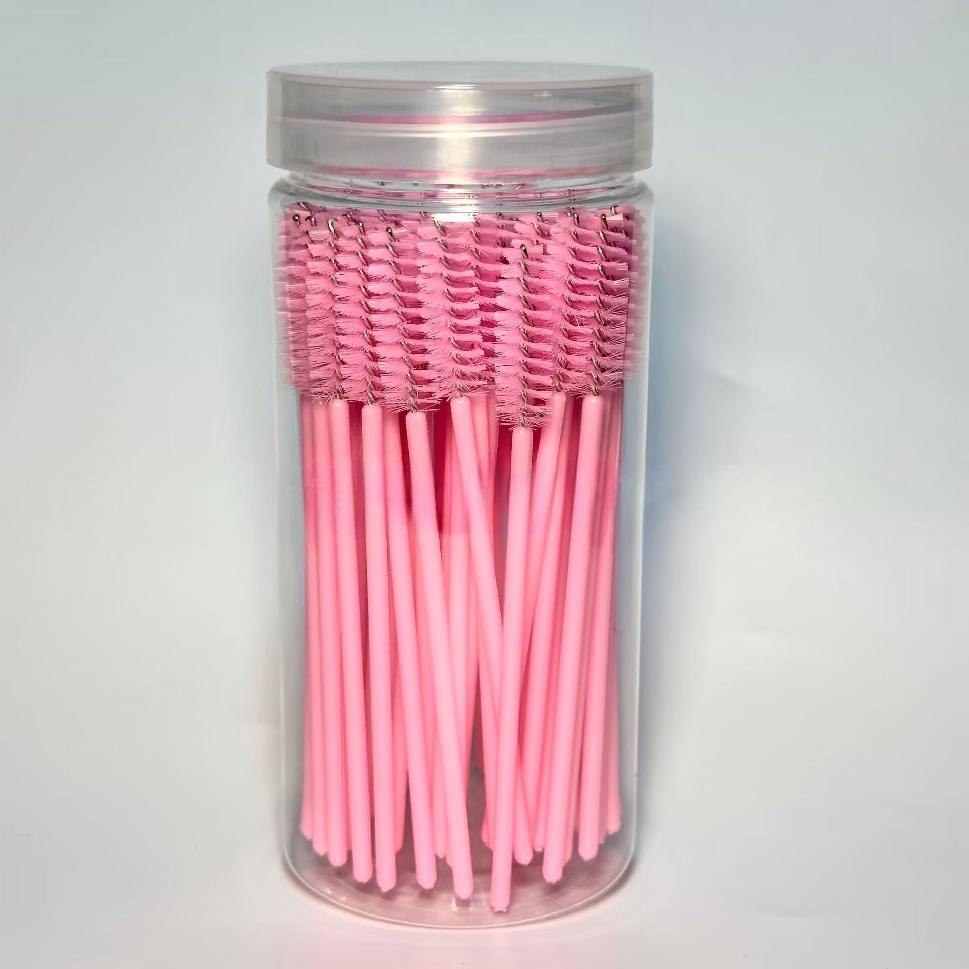 Bottle Eyelash Brush Crystal Rod Small Brush Grafting Eyelash Comb Beauty Makeup Eyelash Roll Eye Portable 00566 Crystal powder 50 barrels разноцветный