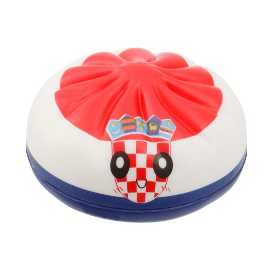 1/6Pcs Cartoon Dumpling Stress Relief Toy Anti-anxiety Flag Pattern Steamed Bun Squeeze Fidget Toy Hand Relaxation Decompression Gadget