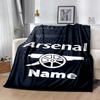Arsenal Fan Art Personalized Text Blanket Gift Personalized Blanket Ultra-Soft Throw For Home Decor Office Bedding Seaside Four Seasons Universal