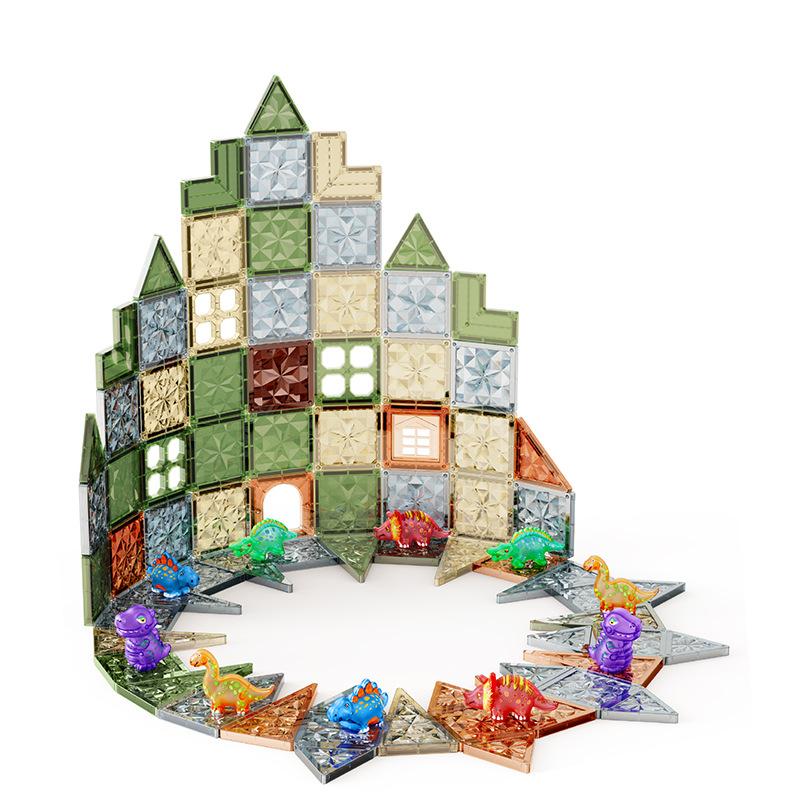 Magnetic Sheet 100 Pieces, Natural Color Educational Toy Three-Dimensional Color Window Drill Surface Magnetic Sheet 3Rd Birthday Gift