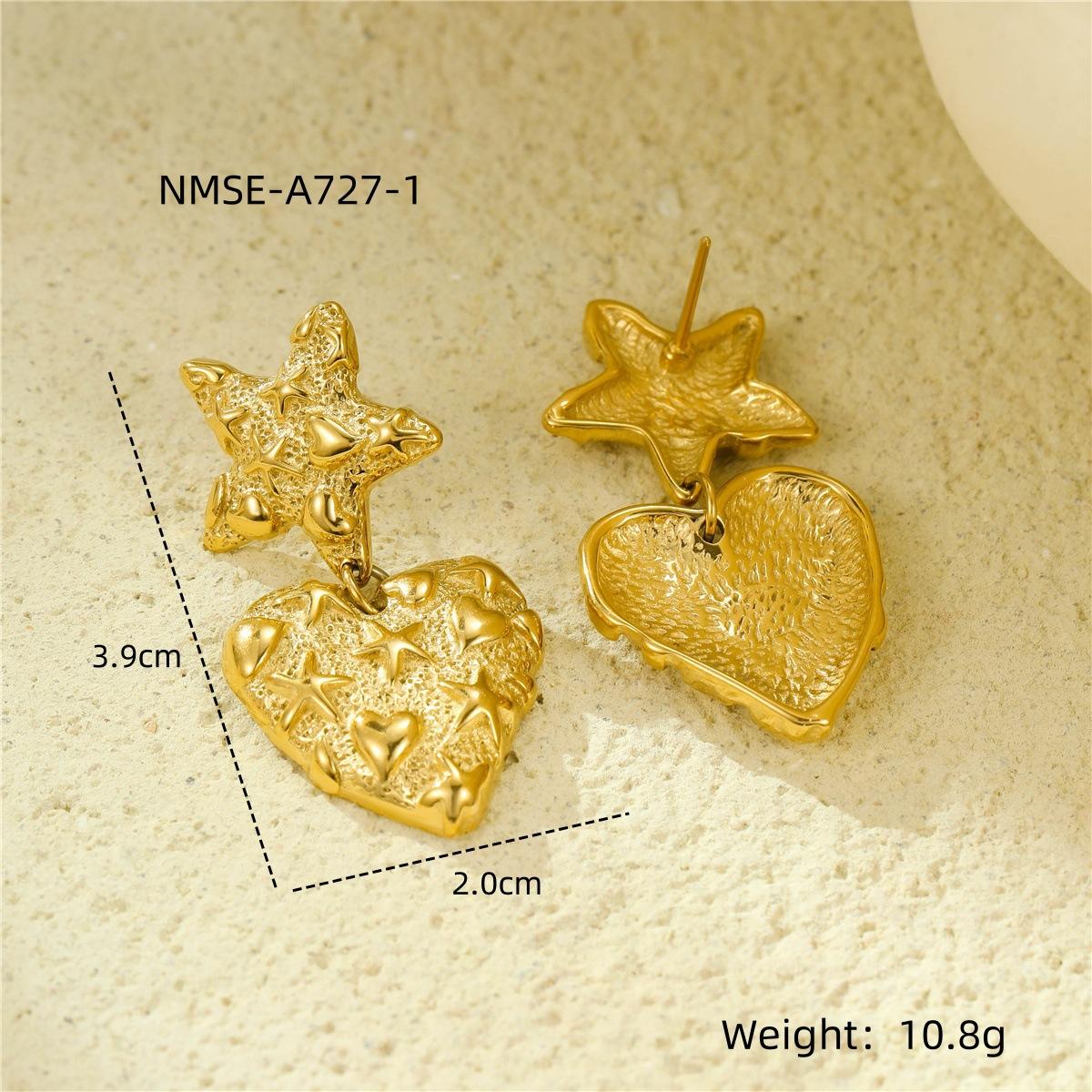 GEMCHIC Women s Stainless Steel Heart Stud Earrings - Minimalist Design Love Heart Earrings for Daily Wear