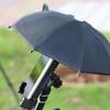1Set Mobile Phone Holder Locomotive Umbrella Waterproof Portable Mini Parasol Alloy Sun Shade Bicycle Umbrella