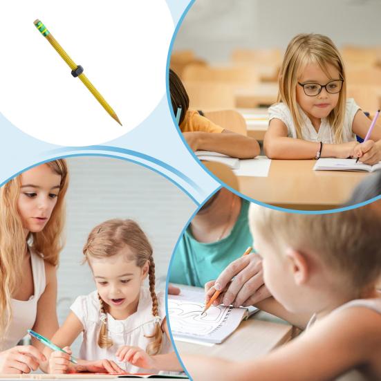 1/2/3/5/10Pcs Nut Decompression Pen Stress Relief Threaded Wooden Pencil Students School Work Anxiety Relief Silent Calming Rotating Nut Fidget Pencil