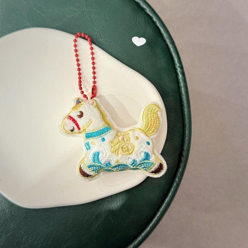 Year Of The Horse  Year Festive Doll Ornament Chinese Style Pony Zodiac Ornament Schoolbag Pendant Keychain