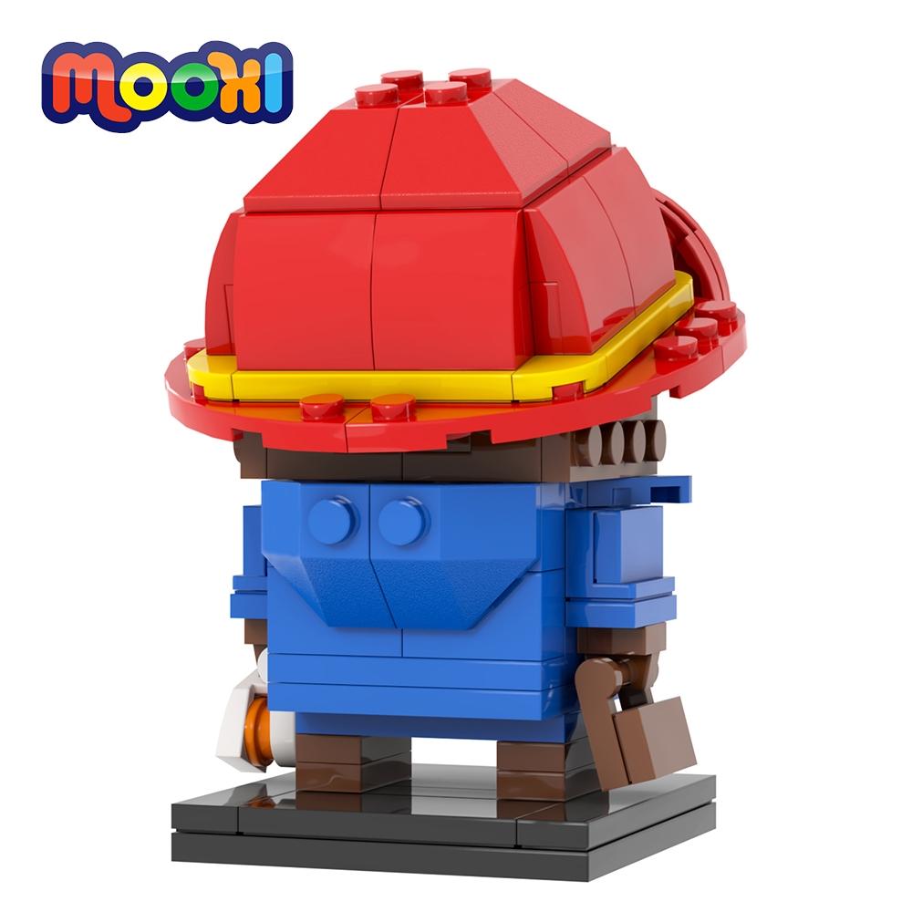 MOOXI Film 121 Stück MOC Steine Tier Bären Figuren BrickHeadsed Bausteine Lernspielzeug für Kinder Geburtstagsgeschenk MOC7216