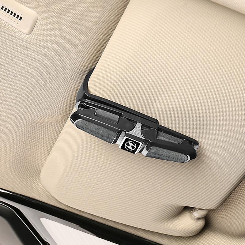 1pcs Car Sun Visor Glasses Box Universal Sunglasses Clip Card For Hyundai I30 I20 IX35 I40 Tucson Getz Sonata Veloster Elantra Solaris