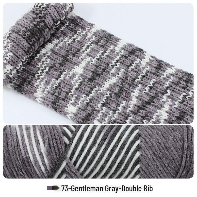 Hand-Knitted Cotton Wool Scarf Yarn for Men & Women, Coarse Wool & Milk Cotton Material, Worsted Crochet.