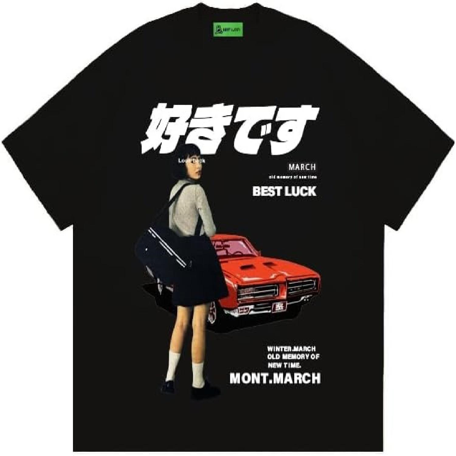 

Japanese Streetwear Shirts Men Harajuku Shirt Casual Summer Tops Oversized Graphic Tees Unisex XXXXXL чорний