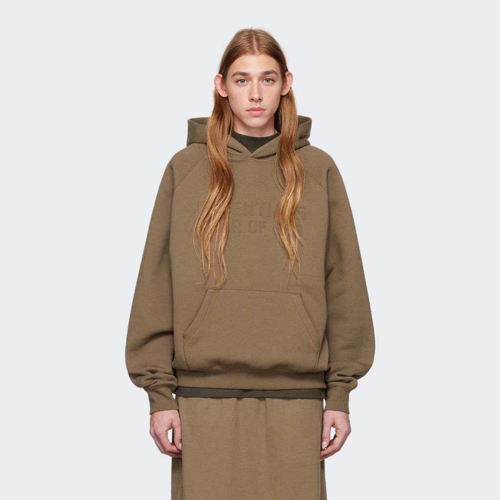 Fear of God Essentials FW22 Essentials Fleece-Lined Pullover Hoodie Unisex Hoodie Wood-Brown FOG-FW22-174