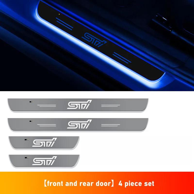 LED Wireless Welcome Pedal Car Scuff Plate Door Sill Light For Subaru STI OUTBACK JLG8 wvr BRZ XV Impreza Forester Legacy Ascent