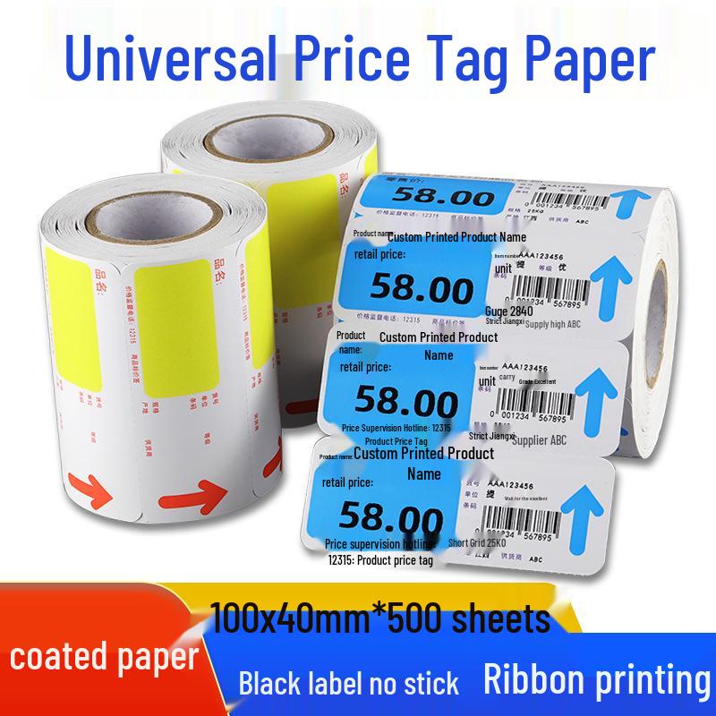 Supermarkt Snack-Shop Regal-Displaytafel - Beschichtetes Papier 10x4 Preisschild.