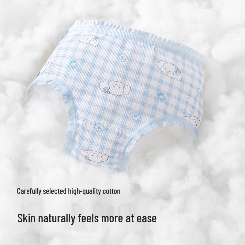 BalabalaOne Girls' Cotton Briefs (3-Pack) with Antibacterial Crotch