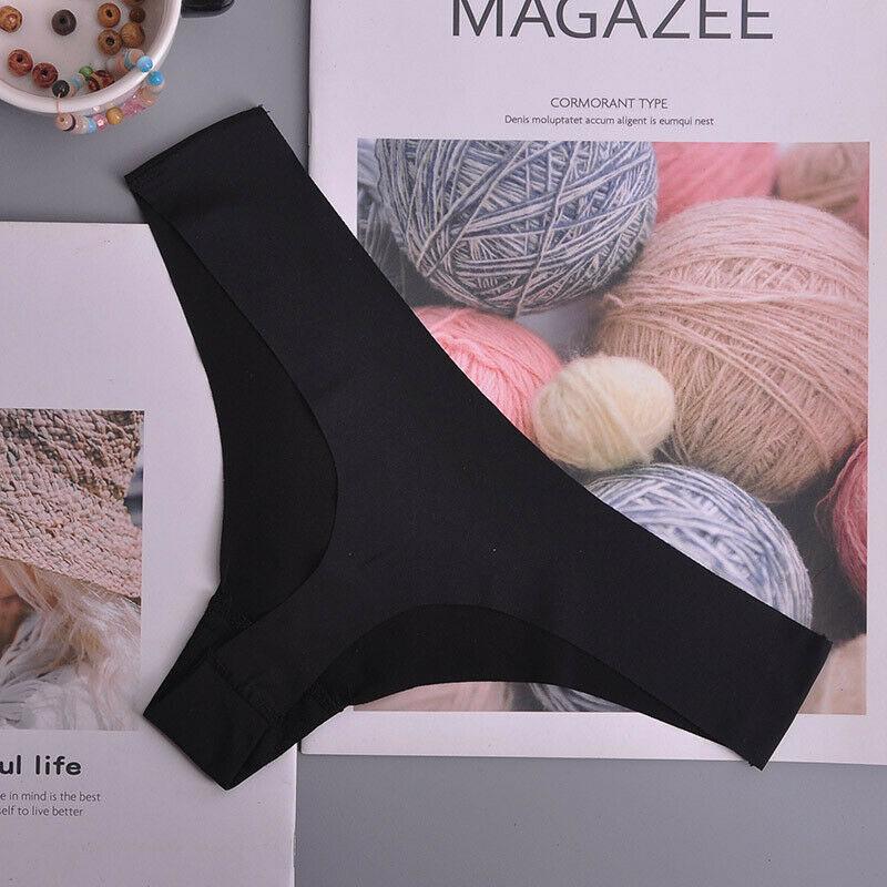 Sexy dámská ledová hedvábná tanga bezešvé spodní prádlo bikiny spodní prádlo