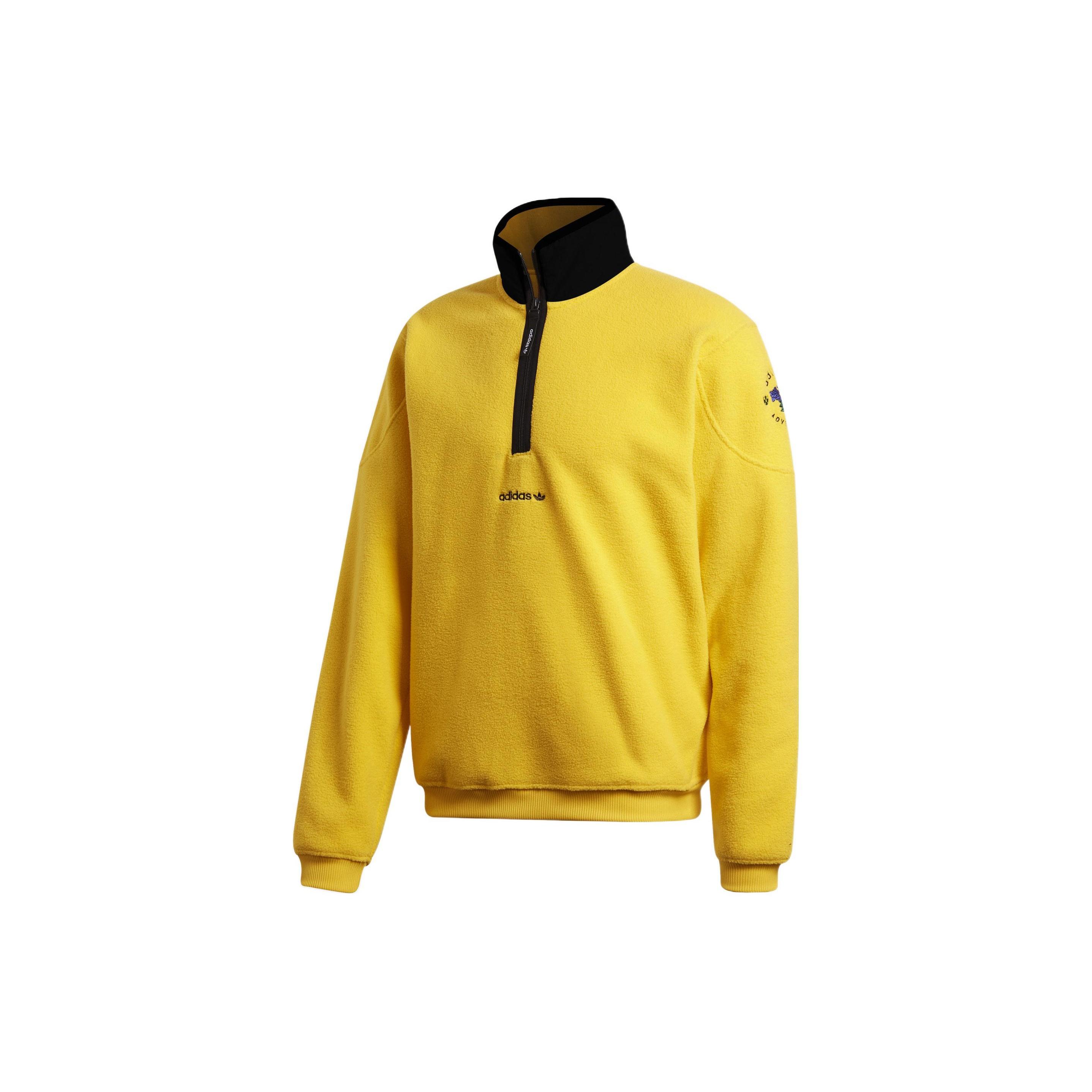adidas originals Adv Archive Hz Retro Half Zipper Sports Long Sleeves Yellow Men s GD5583 XS