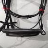Horse Bridle Black & Golden Stone Crystal Browband Black Padding Dressage Bridle.