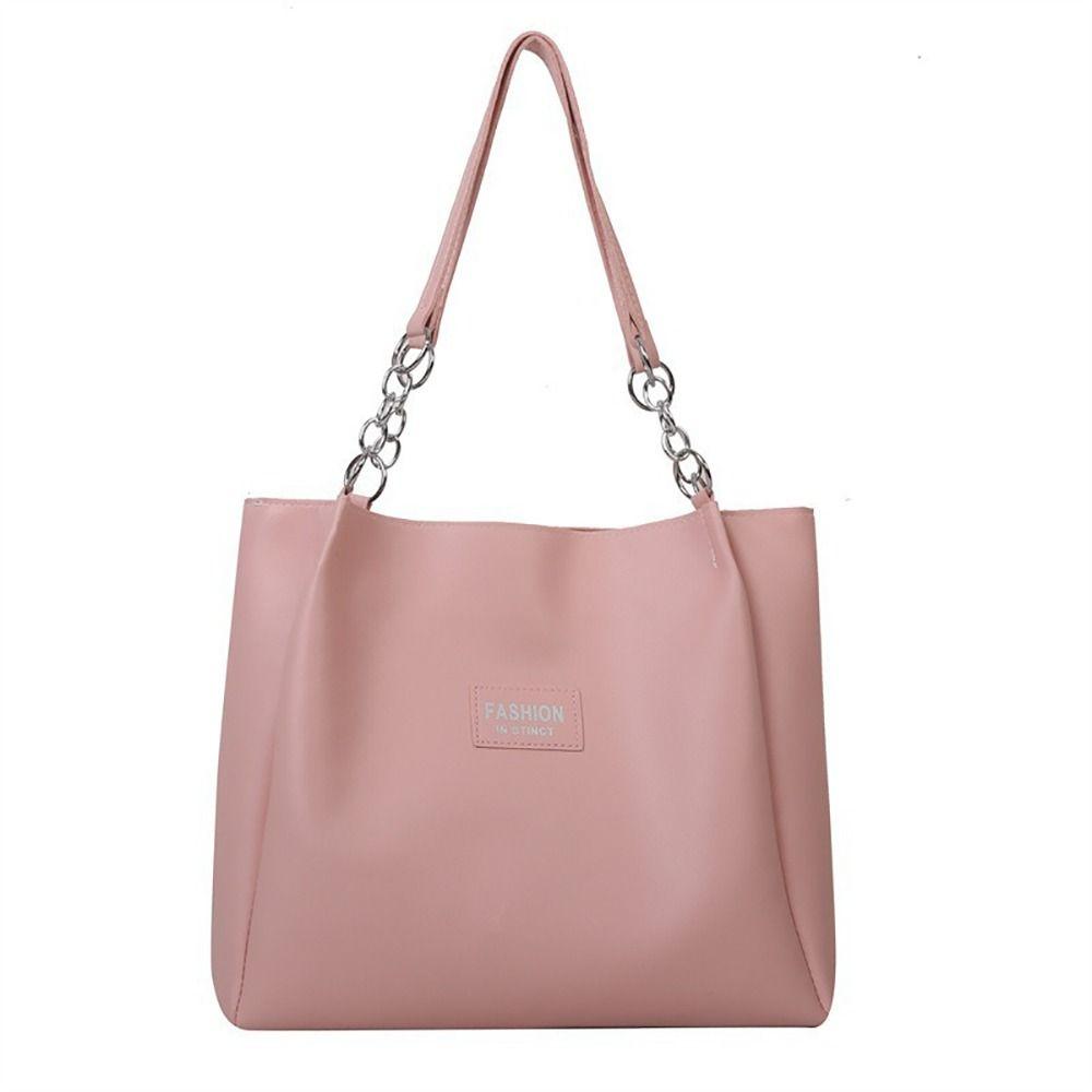Trend PU Leather Tote Bag Large Capacity Multicolor Underarm Bag Comfortable Hand Bucket Bag Shopping