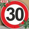 30 Km/h Speed Limit Metal Tin Sign, Aluminum Wall Art Poster for School