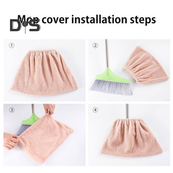 Copertura in Panno per Scopa Resistente all'Usura Alto Assorbimento d'Acqua Chiusura con Coulisse Snap-Fit Panno per Scopa per Pulizia Capelli