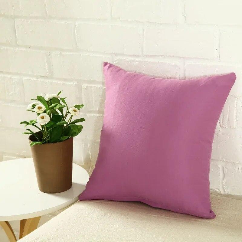 candy colored pillowcase solid color throw  birthday   decorative  funda de almohada kussensloop