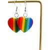 Rainbow Pride Earrings Gifts LGBT Lesbian Gay Pride Rainbow Earrings for Women Cute Star Heat Shape Drop Dangle Jewelry Gifts Accessories