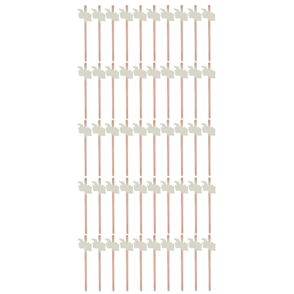 50Pcs Rose Gold Straws Rose Gold Durable Nontoxic Paper Elegant Design Gold Paper Straws with Cards Stickers